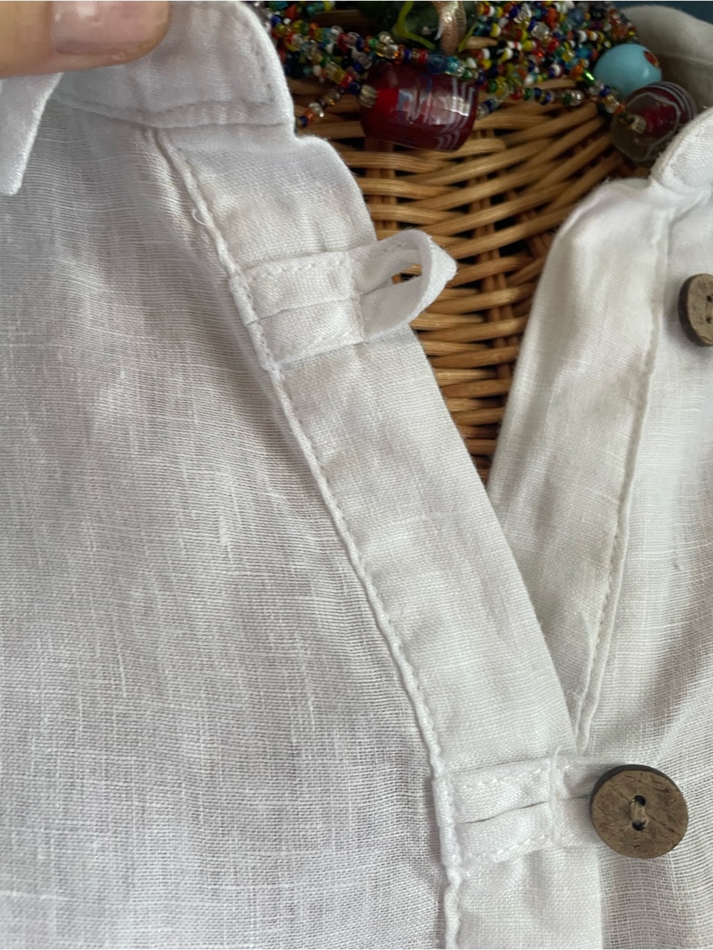 Sigrid Olsen White 100% Linen Relaxed Pullover Tunic Top Size XL - Picture 9 of 12